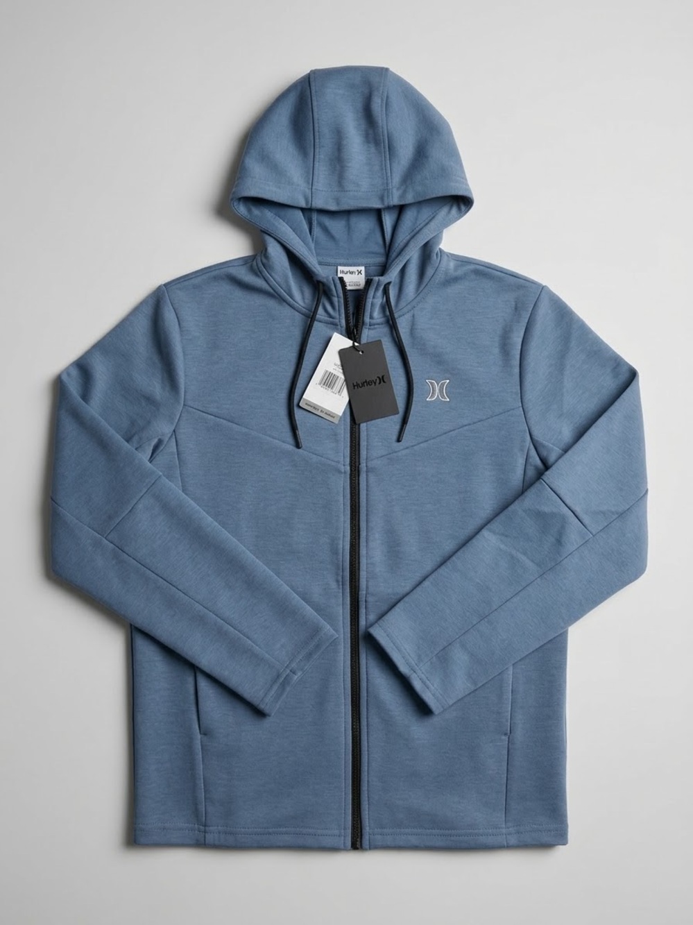 NWT | Hurley | Mens Sz Small | Slate Blue Performance Zip-Up Hoodie Jacket
